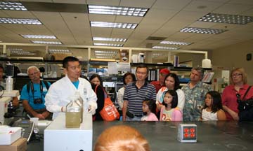 IRWD customers toured the Water Quality Lab at IRWD's 50th Anniversary Event in September 2011. 